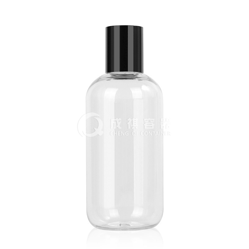 300ml/140ml Round PET Plastic Cosmetic Bottles With Pump Or Cap Wholesale