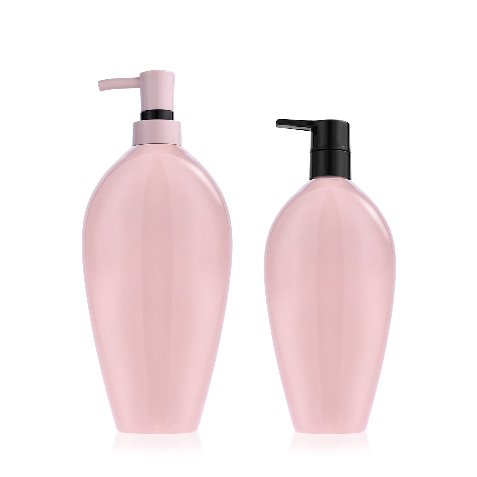 500ml, 650ml empty shampoo packaging special shaped different opaque colors PET plastic pump bottle