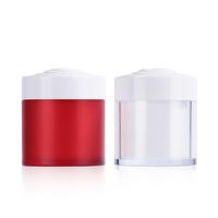 China manufacturer 50ml empty round transparent/red opaque color PS plastic jar