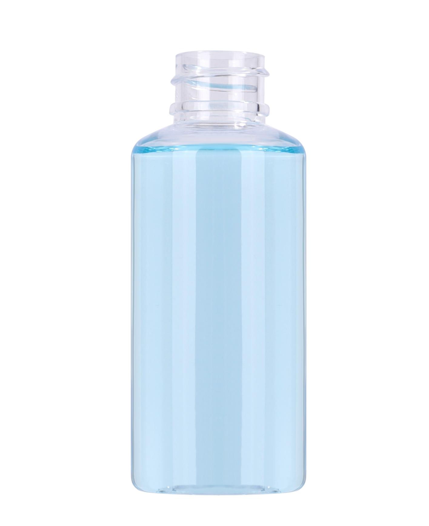 70 ml empty clear PET plastic hand sanitizer bottle with flip top cap