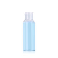 50 ml empty clear PET plastic hand sanitizer bottle with flip top cap