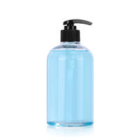500ml empty clear PET plastic hand sanitizer pump bottle