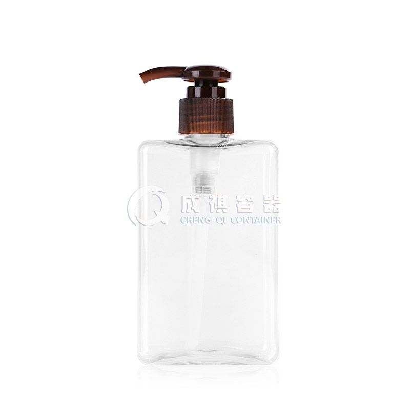300ml Rectangle Transparent Plastic Cosmetic Packaging Bottle Wholesale