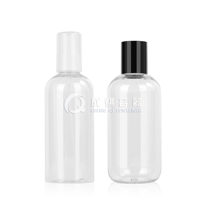 300ml Transparent Rectangle Plastic Cosmetic Bottle Wholesale With Pump/cap