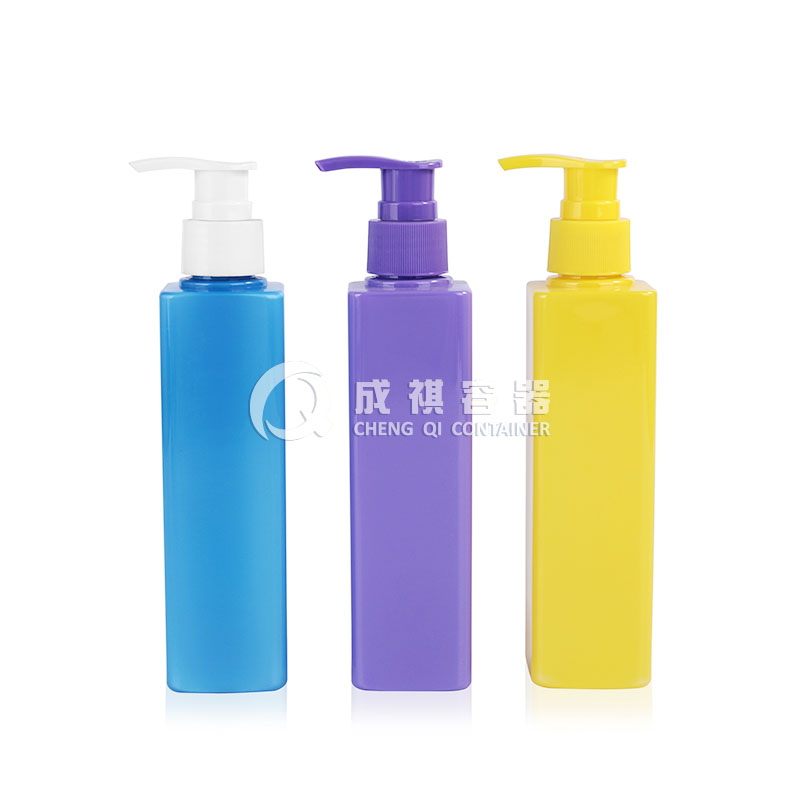 150ml Opaque Square Plastic Cosmetic Bottle With Pump And Cap Wholesale