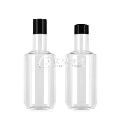 300ml Round Transparent Plastic Cosmetic Bottle With Long Neck Wholesale