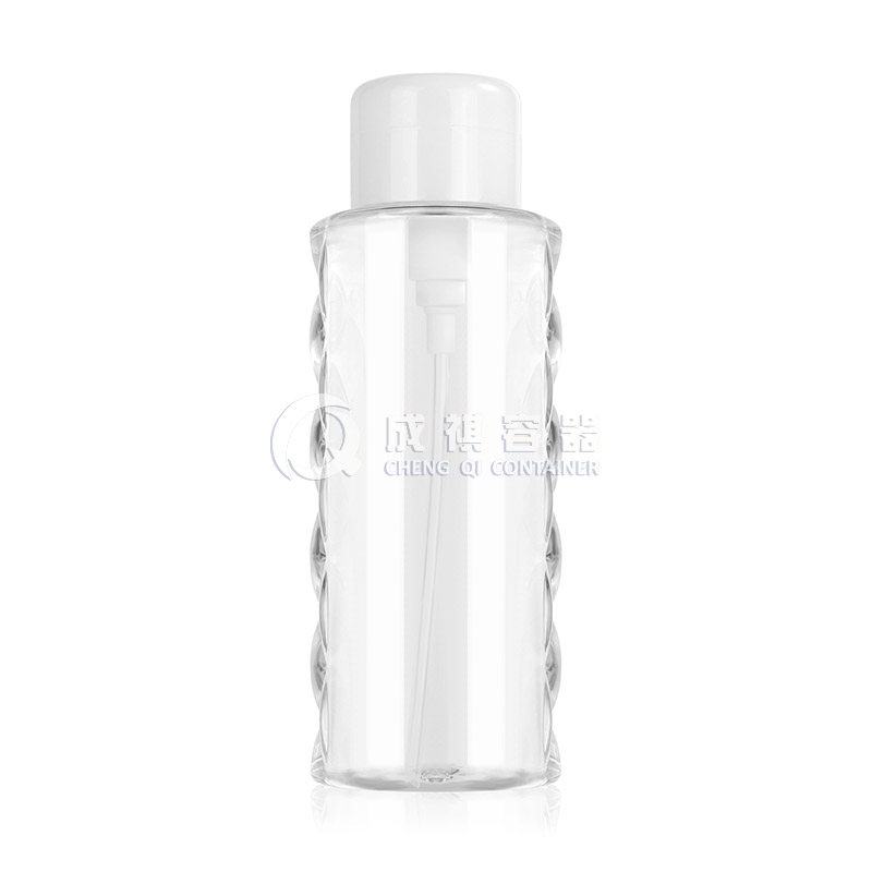 320ml Round Transparent Plastic Packaging Bottle Wholesale With Pump/cap