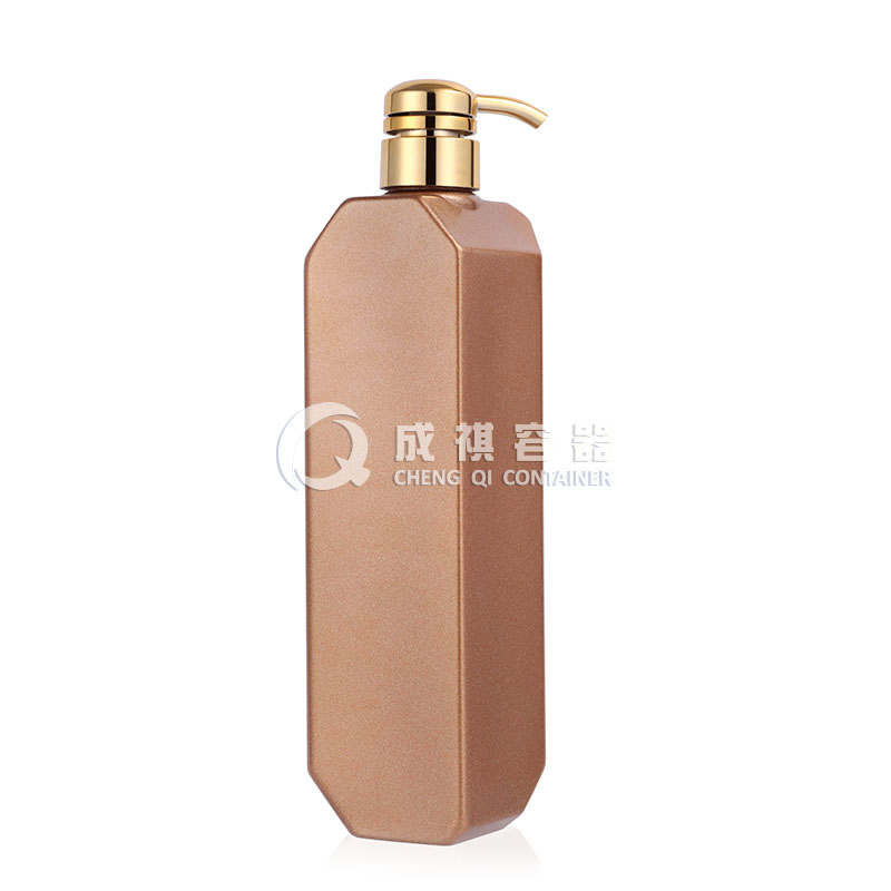 750ml Opaque Metal Golden Or Silver Empty Plastic Shampoo Bottles Wholesale