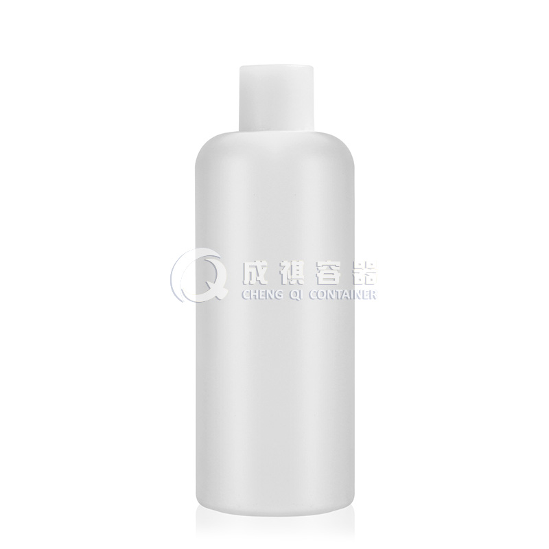 220ml Round Opaque White Plastic Cosmetic Bottle With Pump/cap Wholesale