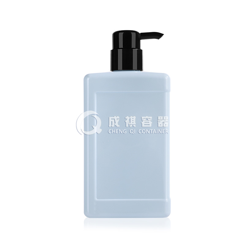 280ml Opaque Blue Rectangle Shampoo Bottle With Pump/cap Factory Wholesale