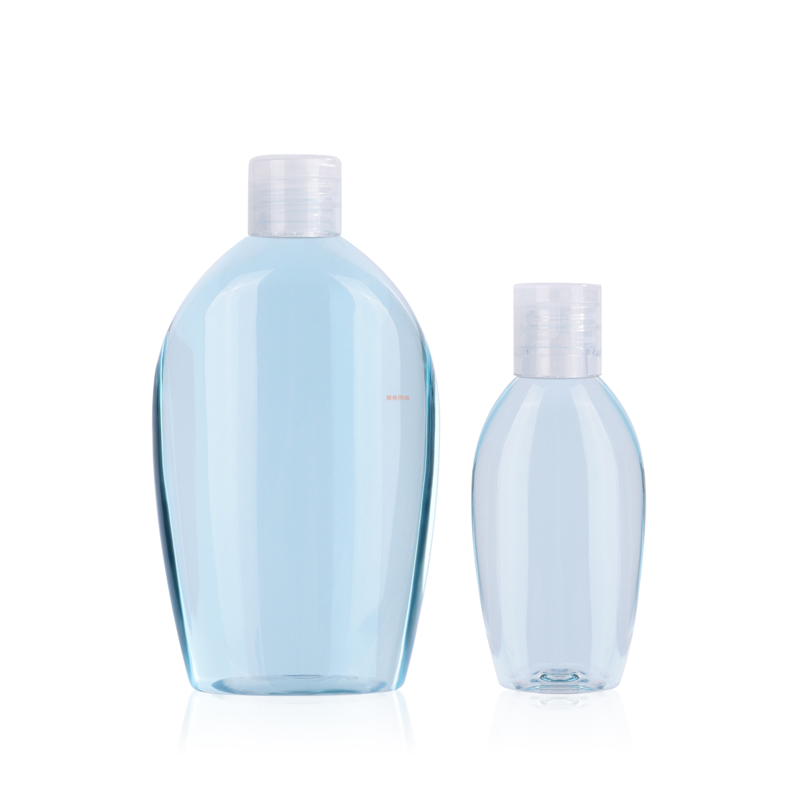 60ml/200ml empty clear PET plastic hand sanitizer flip top cap bottle