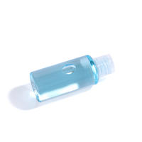 70 ml empty clear PET plastic hand sanitizer bottle with flip top cap